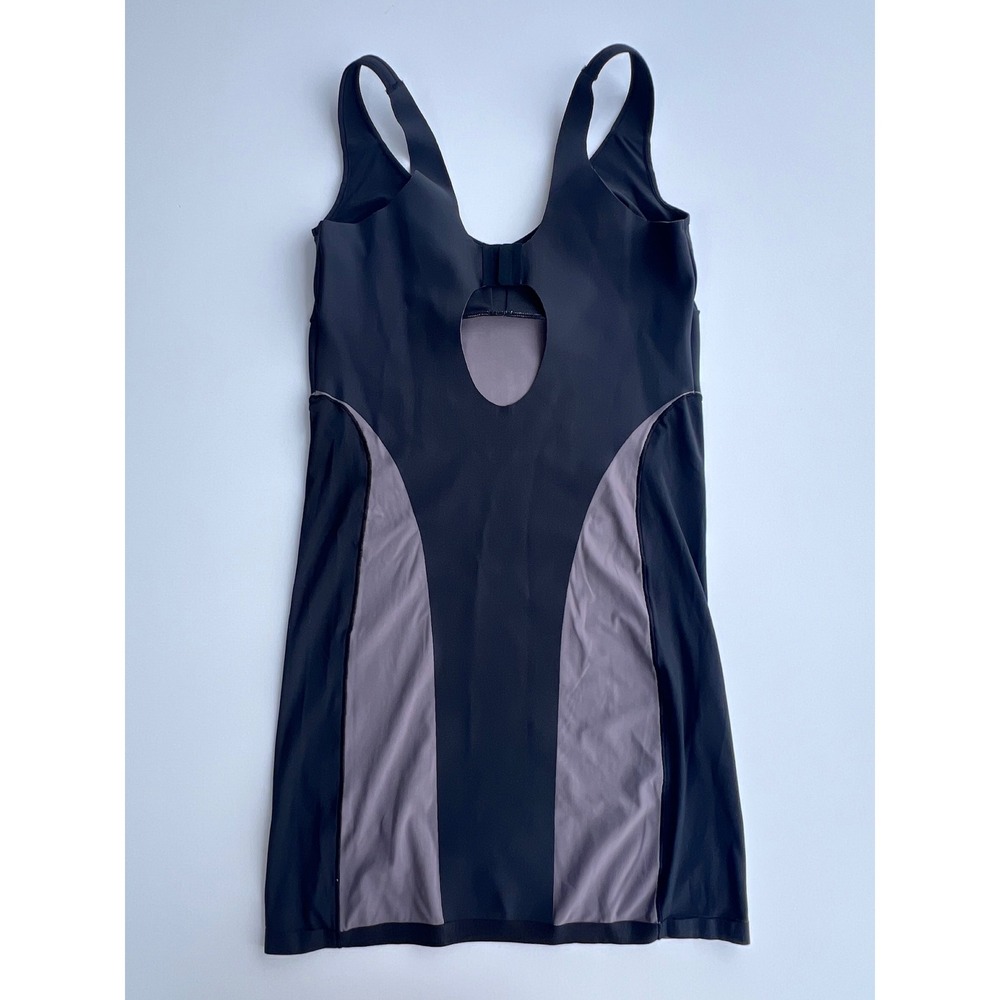 Cynthia Rowley Slim‎ Dress 38B Black Gray Colorblock Sleeveless Mini Shapewear - Picture 6 of 8